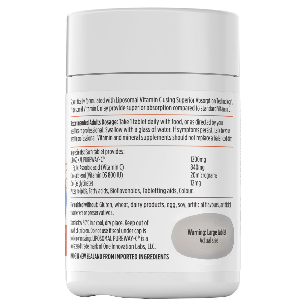 Nutra-Life Liposomal C 1200 Vit C+D+Zinc 30tabs