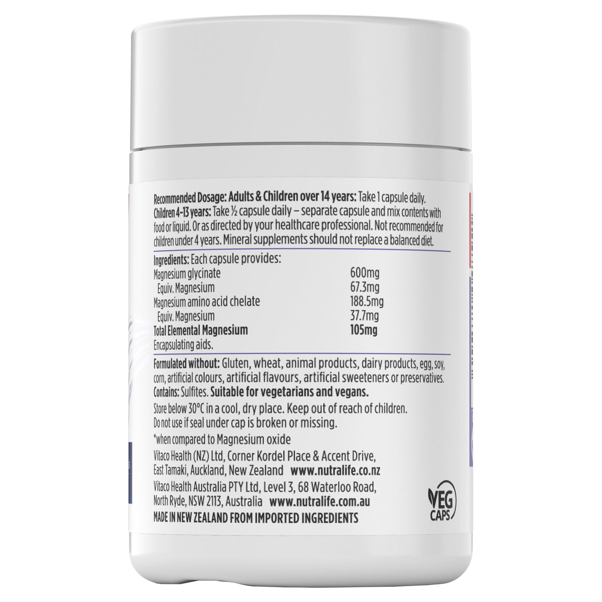 Nutra-Life Magnesium Hi-Zorb 60c