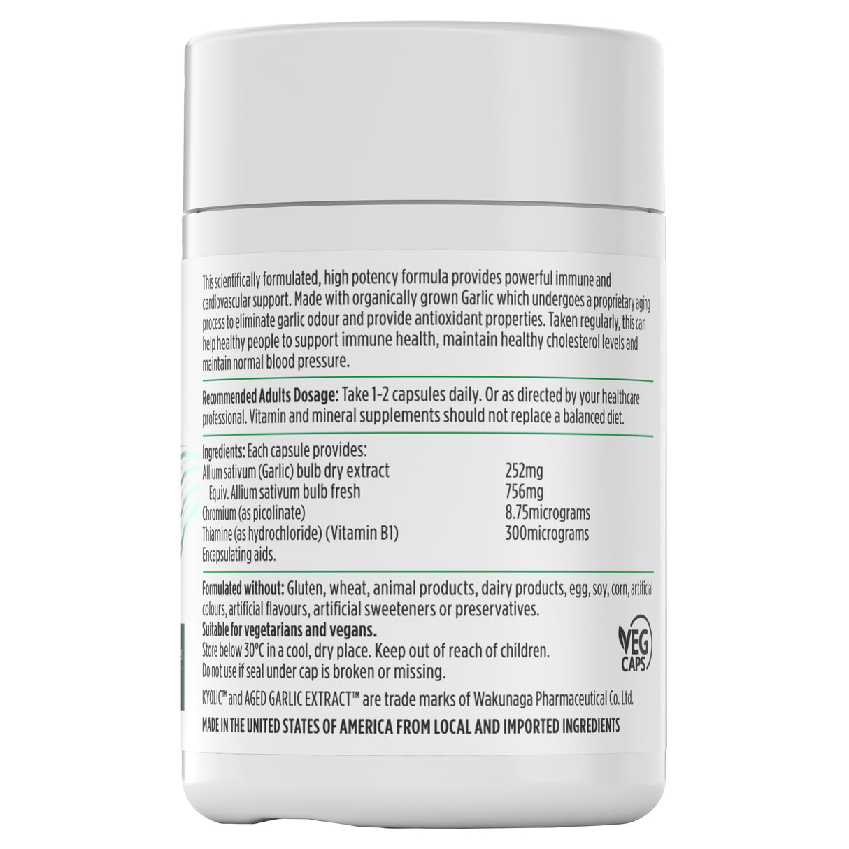 Nutra-Life Kyolic Aged Garlic Extract 60 Capsules