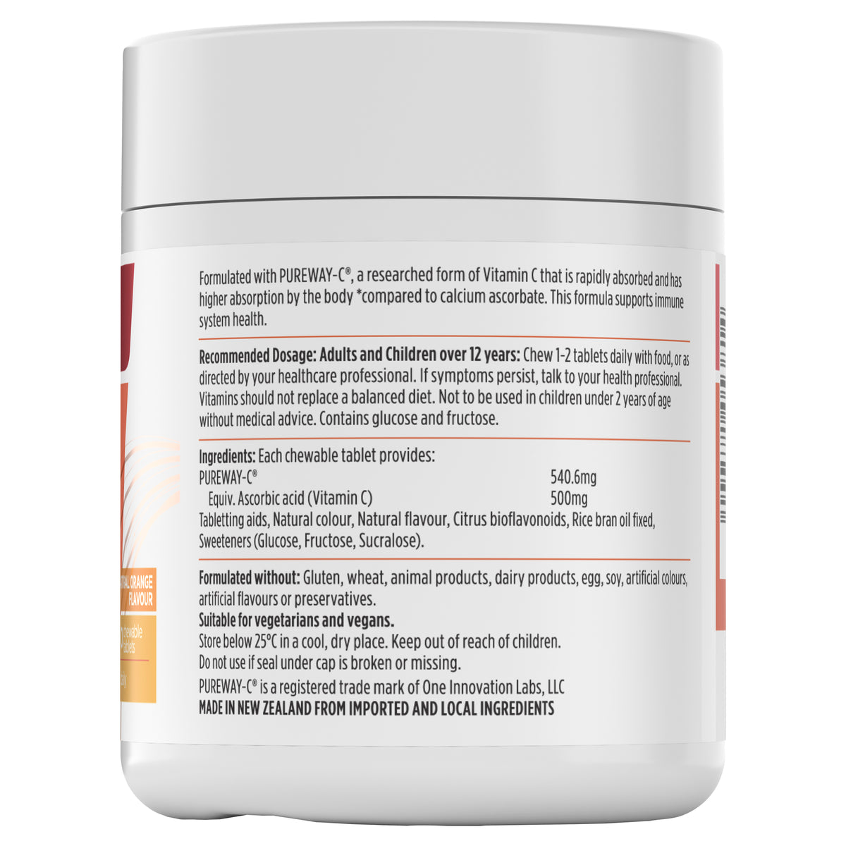 Nutra-Life Rapid-C 500mg Chewable Tablets 60s