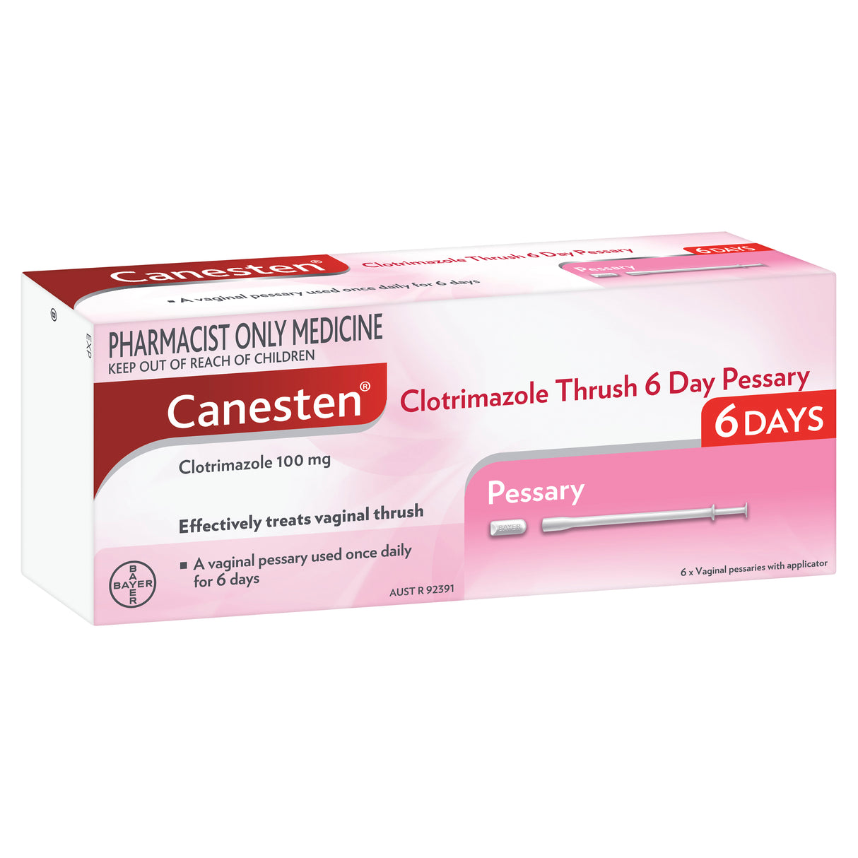 Canesten 6 Day Pessary Thrush Treatment