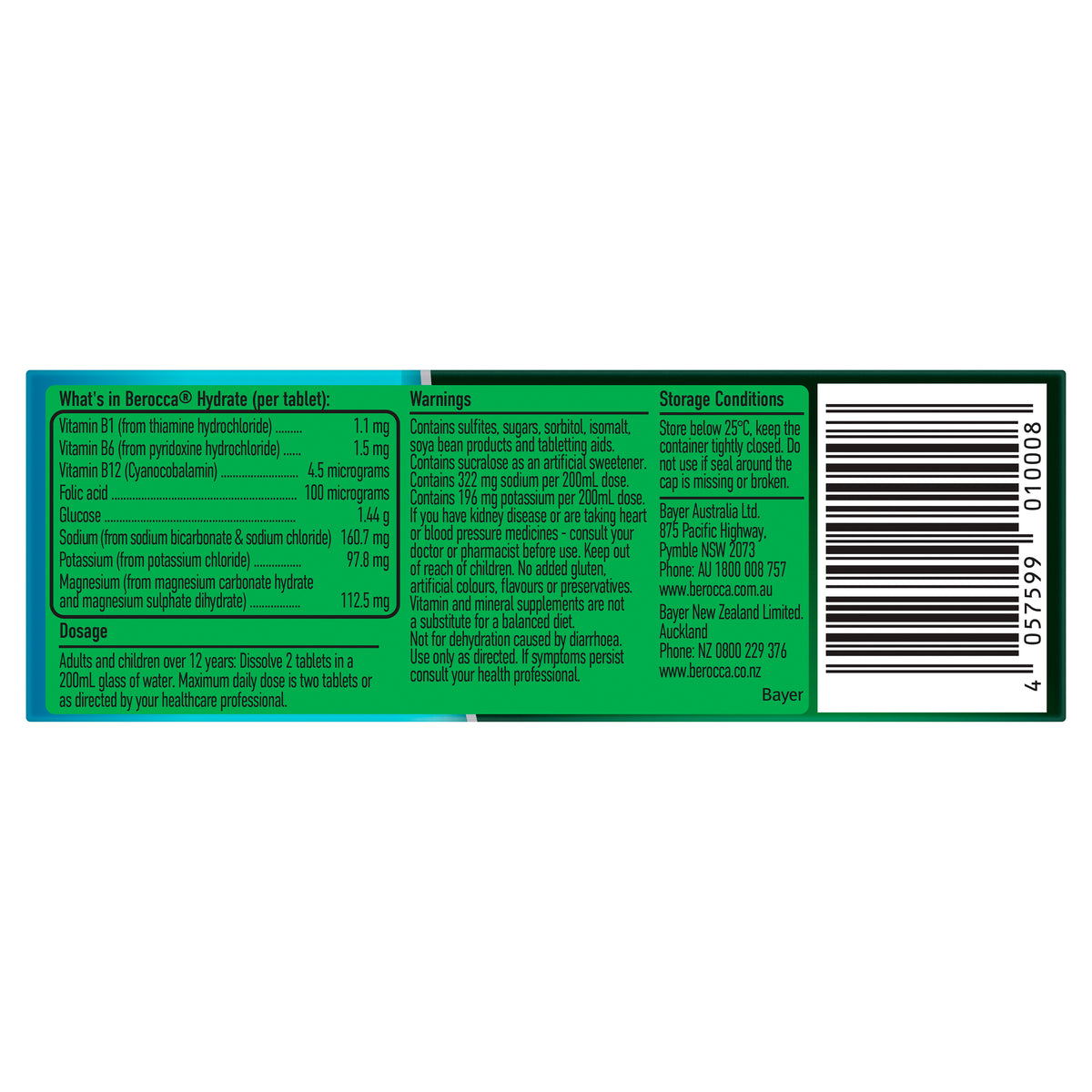 Berocca Hydrate Orange Effervescent Tablets 20s