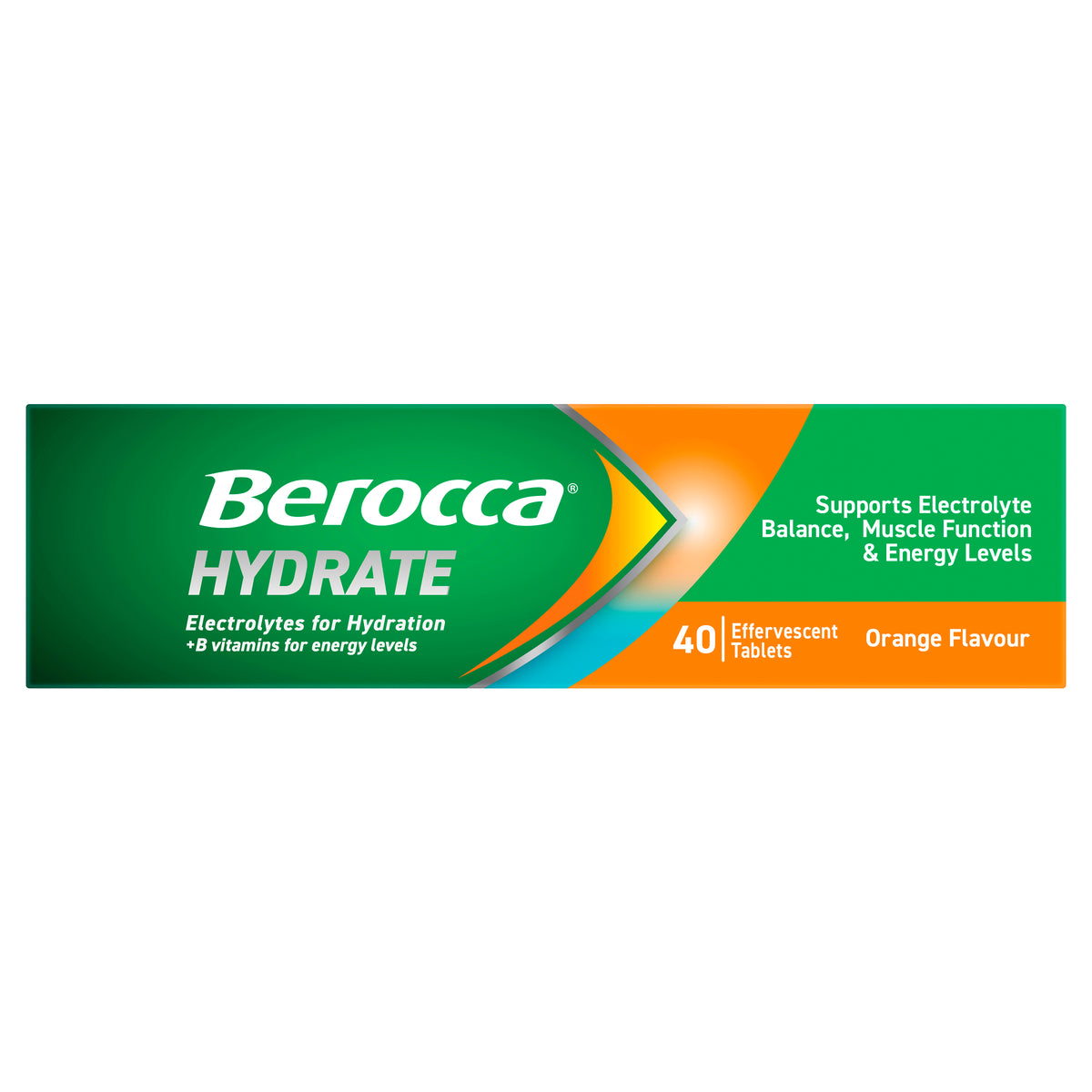 Berocca Hydrate Orange Effervescent Tablets 40s