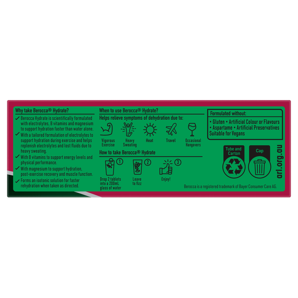 Berocca Hydrate Black Currant Effervescent Tablets 40s