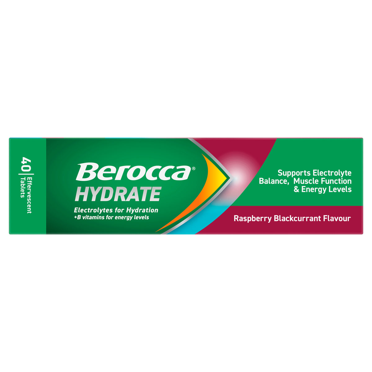 Berocca Hydrate Black Currant Effervescent Tablets 40s