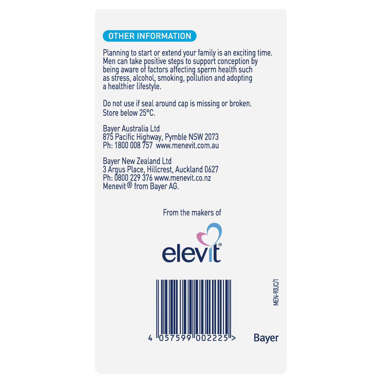 MENEVIT Pre-Conception Health 90 Tab