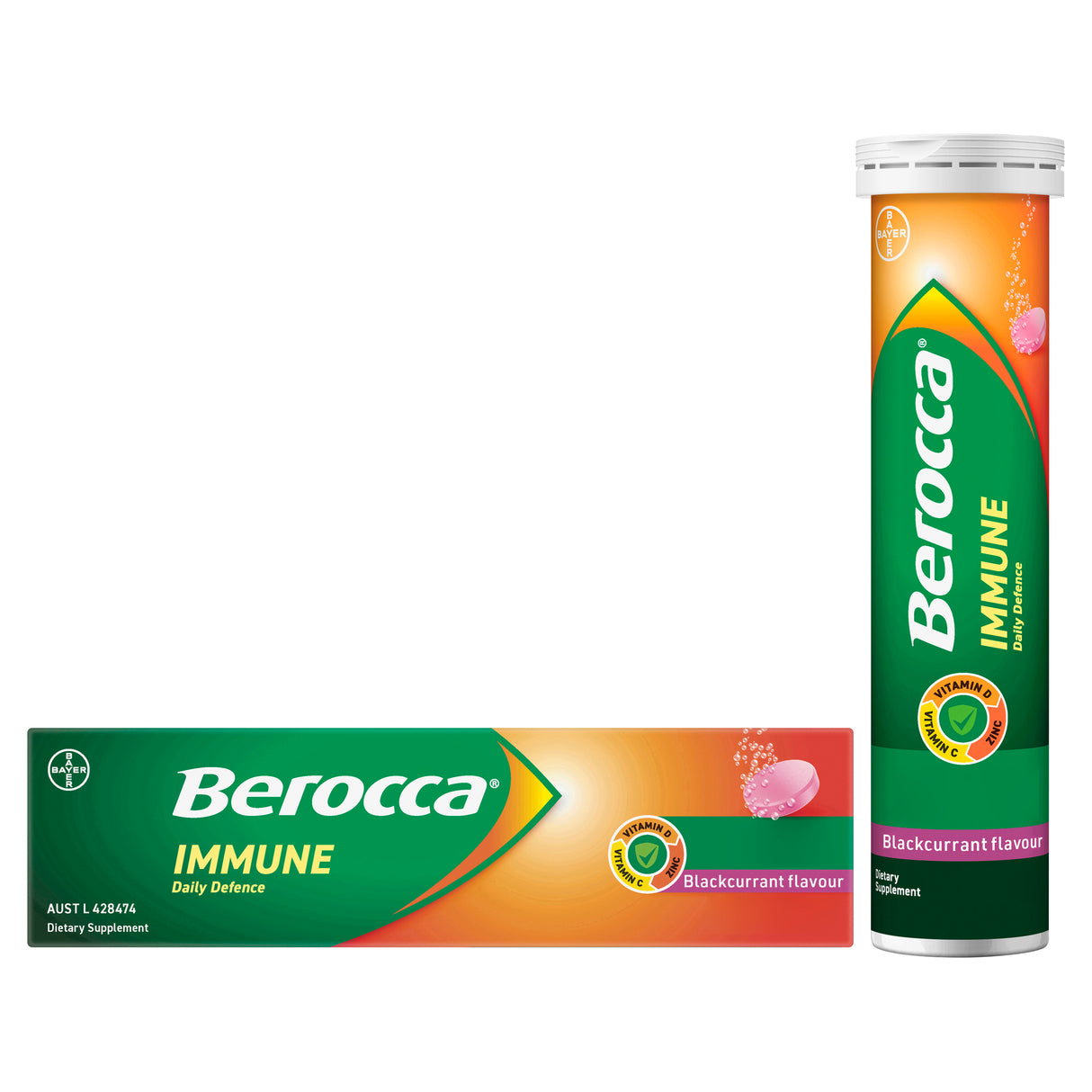 Berocca Immunity Daily Defence Black Currant Effervescent Tablets 15s