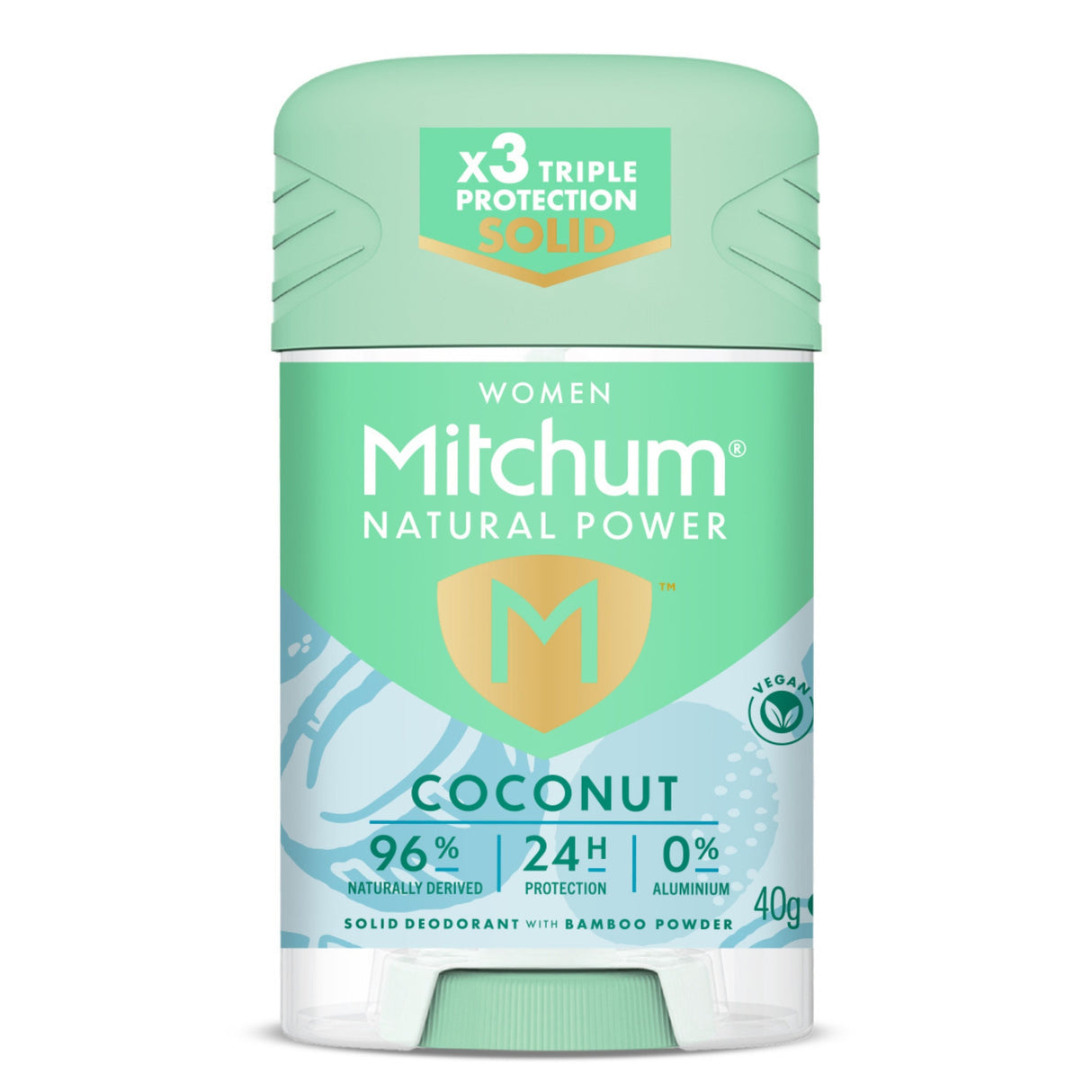 Mitchum Natural Power Bamboo Powder Deodorant Coconut 40g