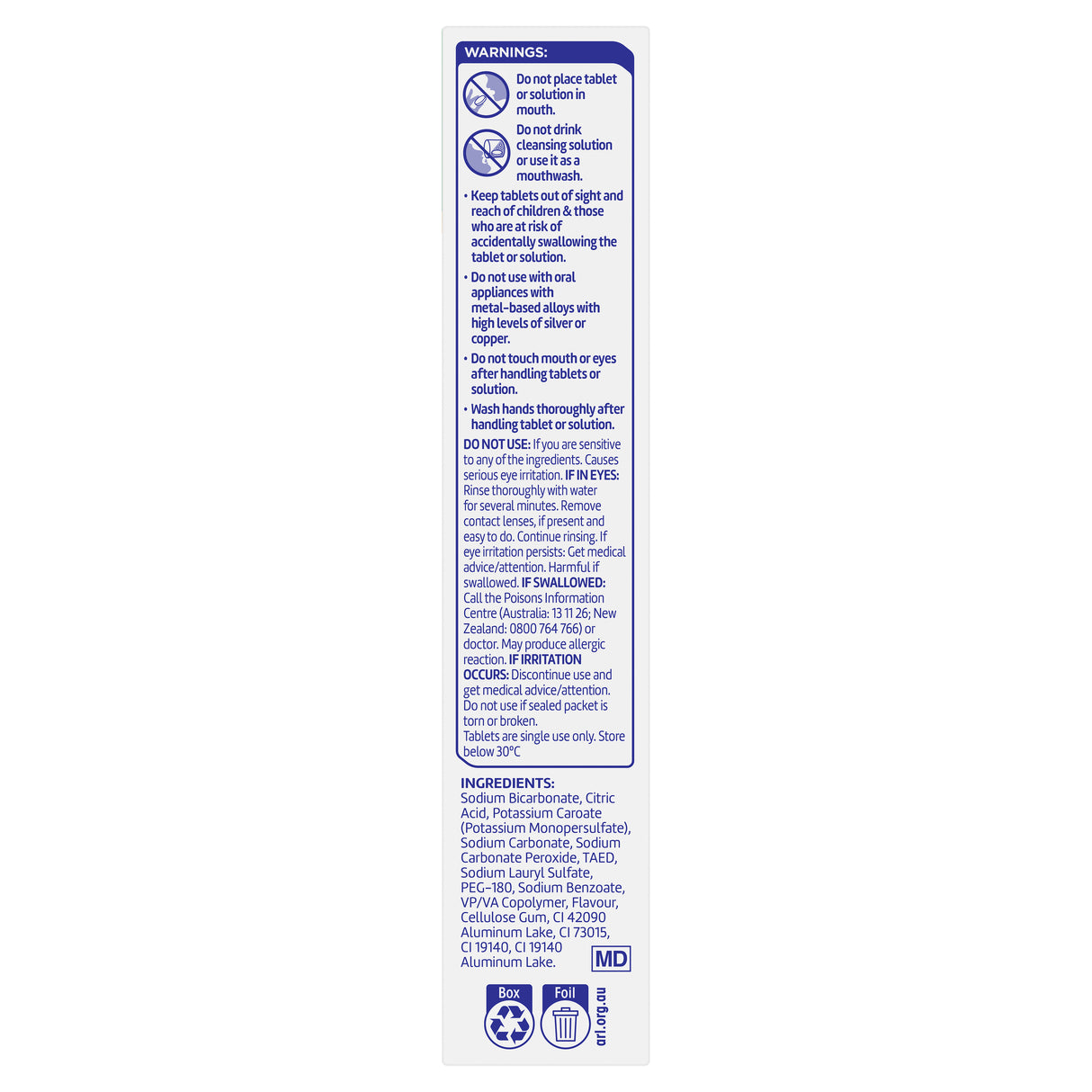 Polident Whitening Daily Cleanser for Dentures 36 Tablets