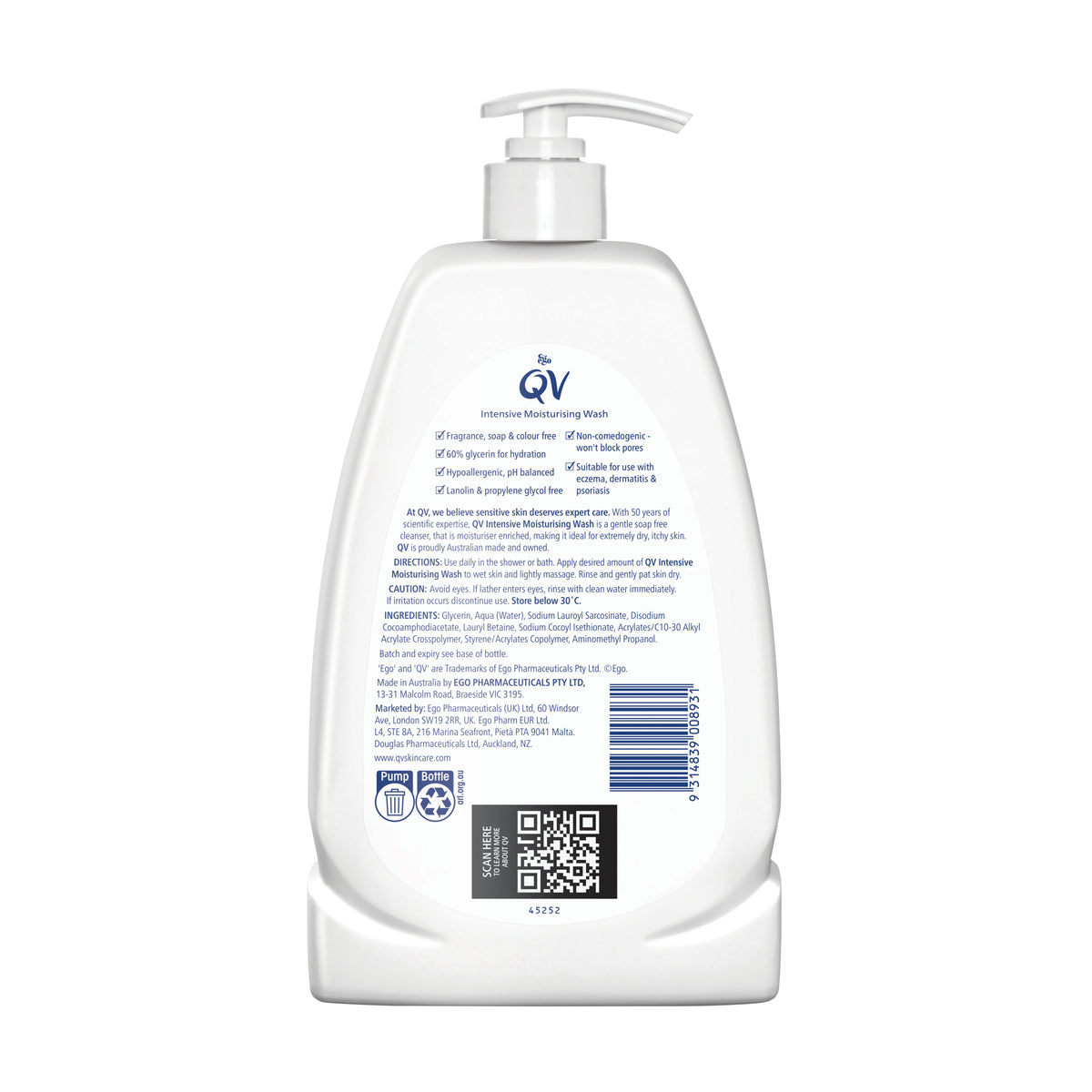 EGO QV Intensive Moisturising Cleanser 1kg