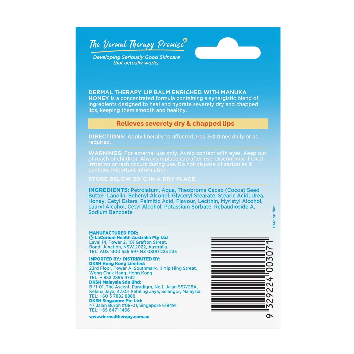 Dermal Therapy Lip Balm Manuka Honey