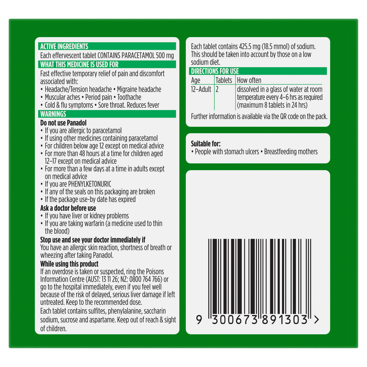 PANADOL Rapid Soluble Tablet 16s