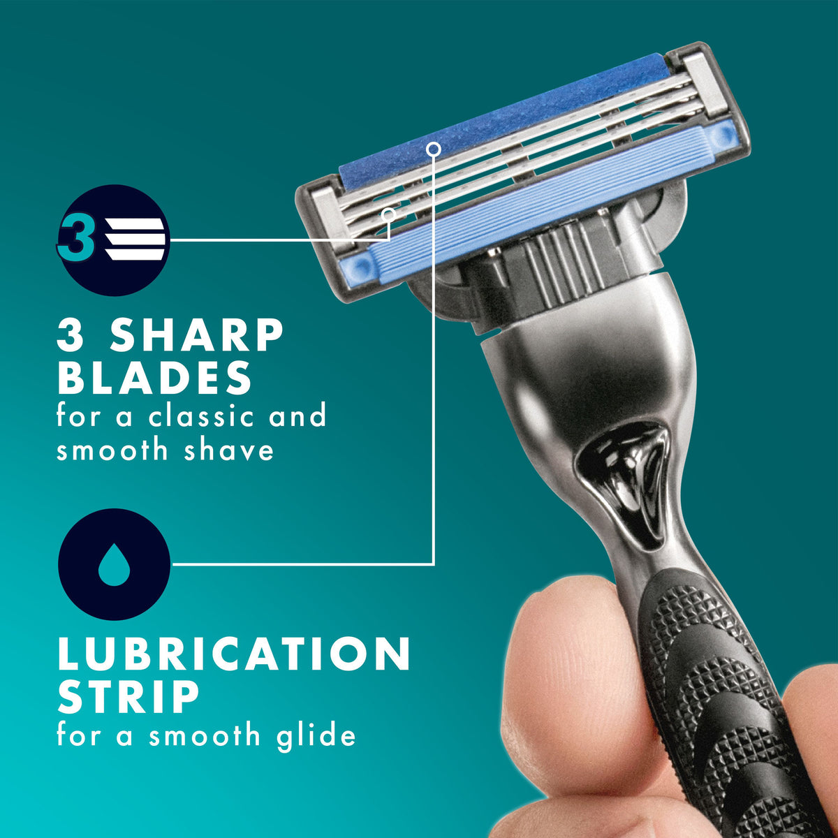 GILLETTE Mach3+ Cartridges 8pk