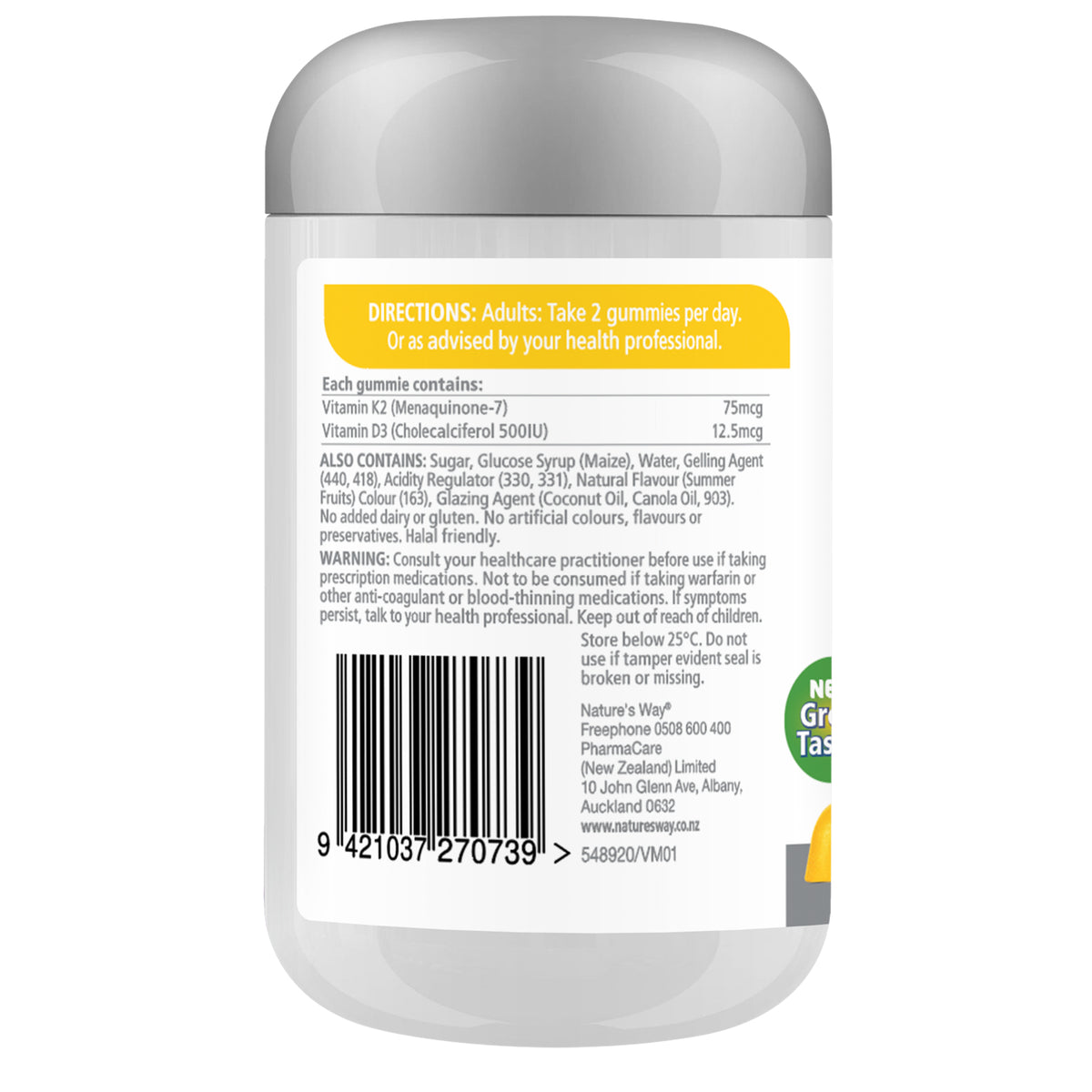 Nature's Way High Strength Adult Vita Gummies Vitamin K2 + D3 60s