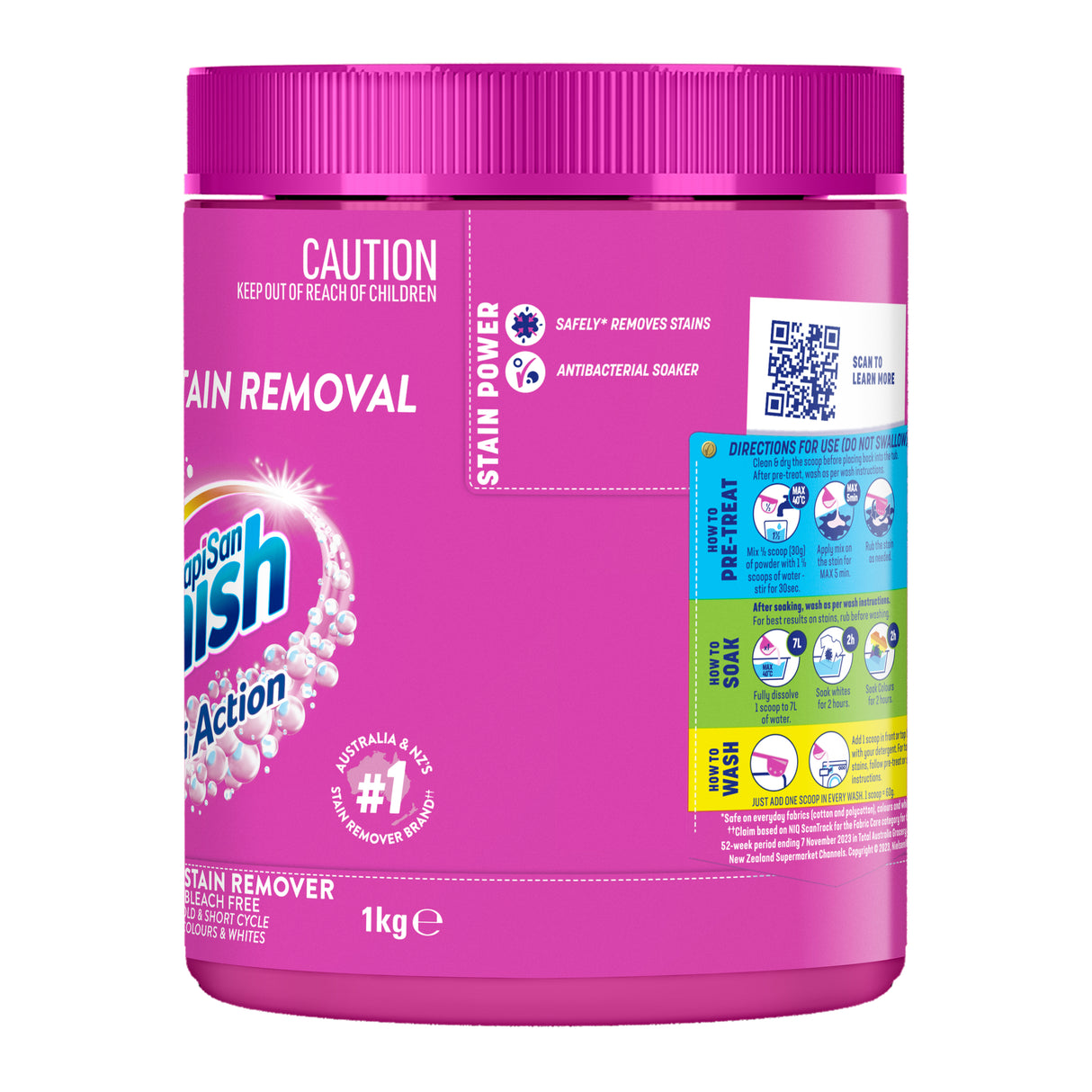 Vanish NapiSan Oxi Action Stain Remover Powder 1kg