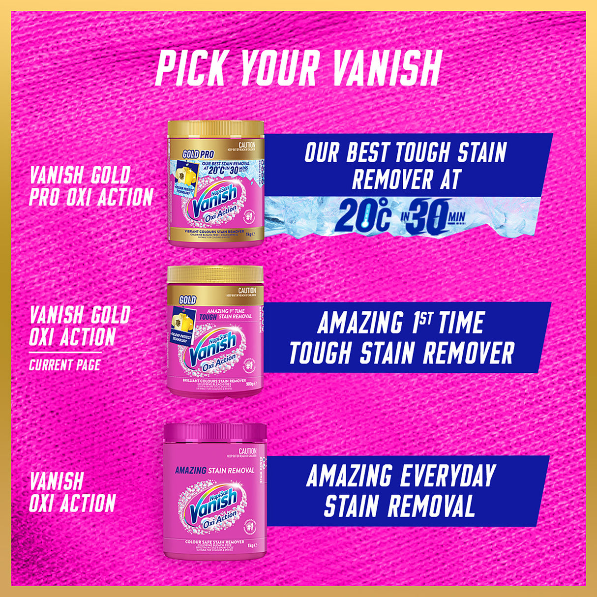 Vanish Gold Pro OxiAction Powder 2kg