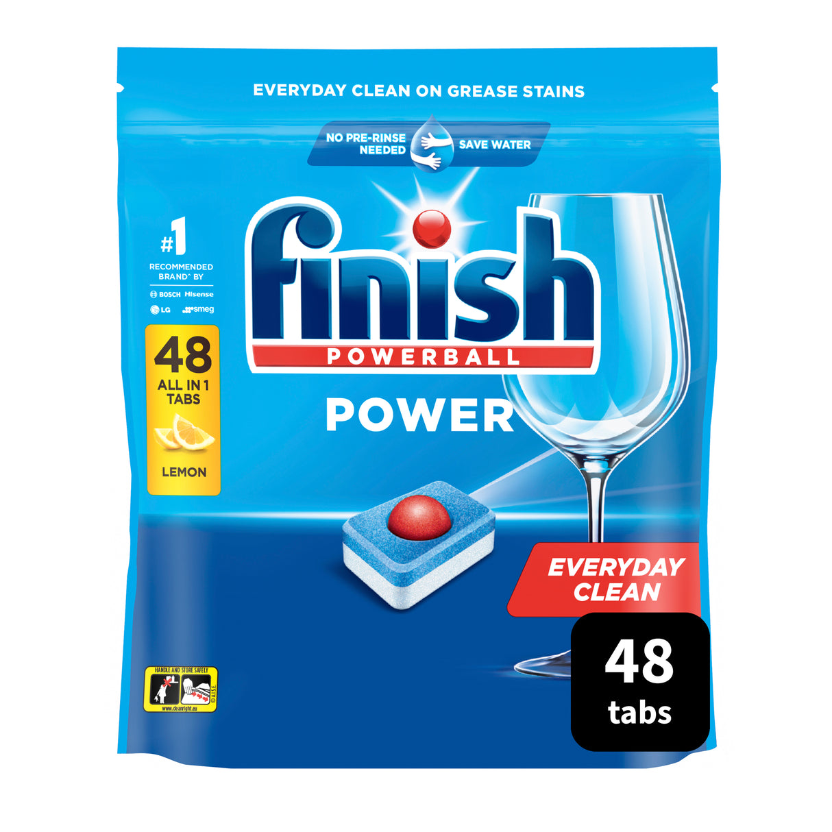 FINISH Power Dishwasher Tablets Lemon Sparkle 48pk