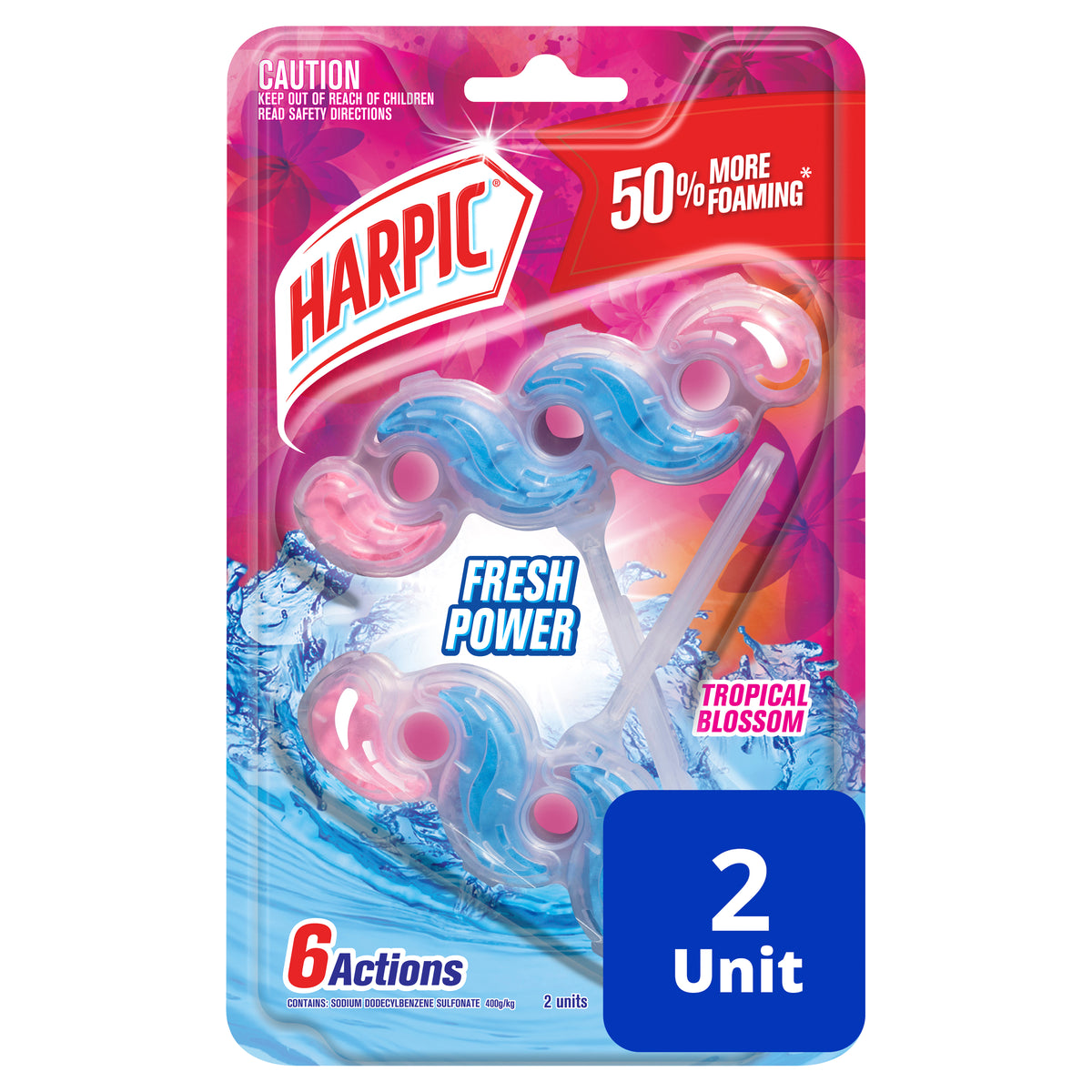 HARPIC Toilet Cage Tropical 39g 2pk