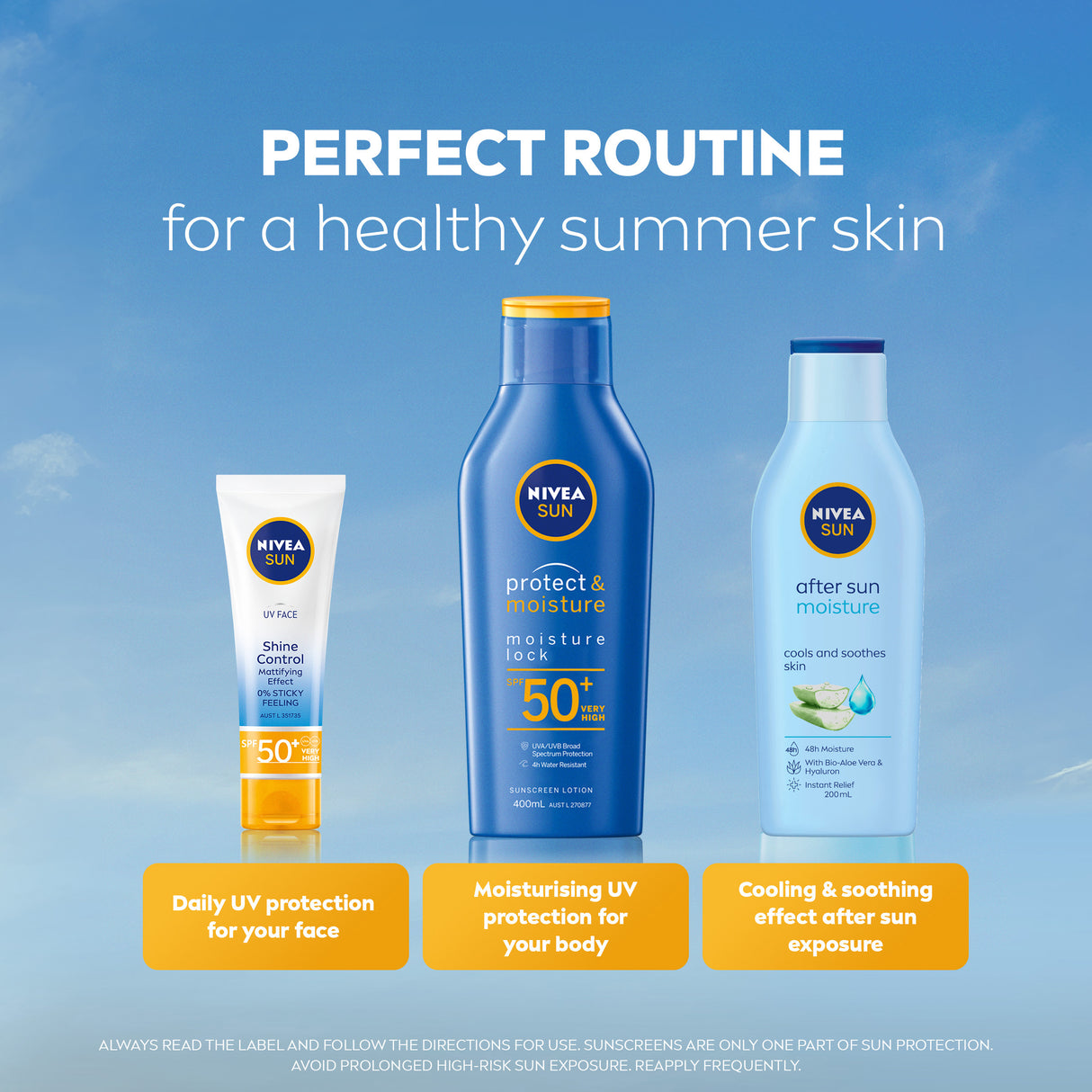 NIVEA Protect & Moisture Moisture Lock SPF50+ Sunscreen Lotion 400ml
