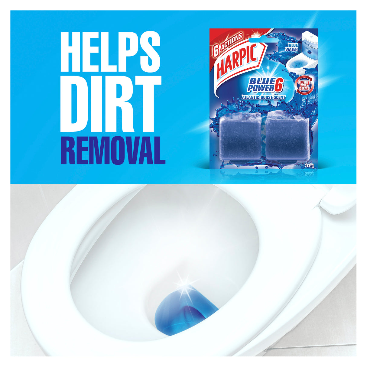 Harpic Foaming Blue Block Twin 114g