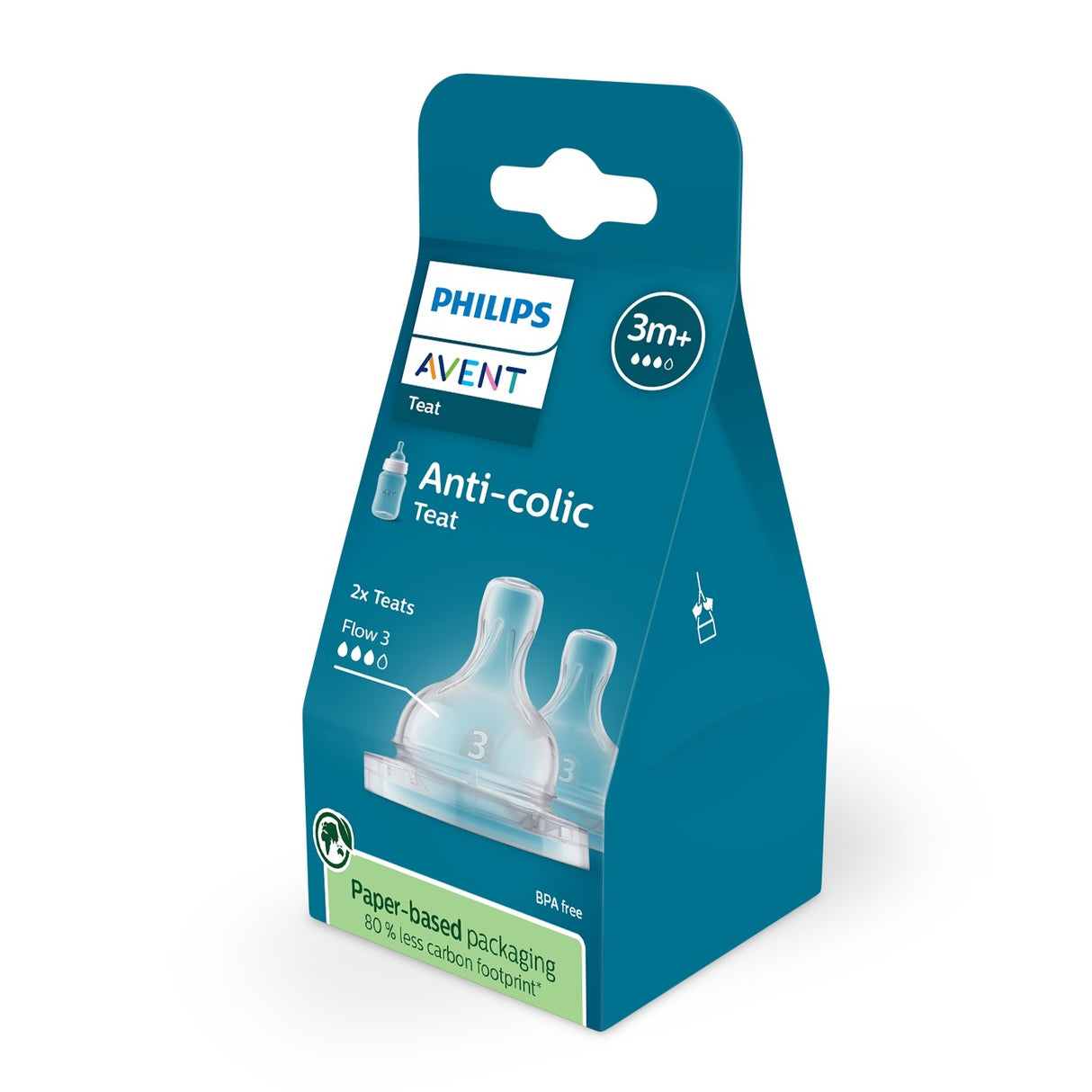 Philips Avent Anti-colic Teats 3m+ Medium Flow 2pk