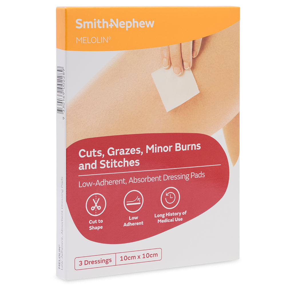 Melolin Absorbent Dressing 10x10cm 3 Pack