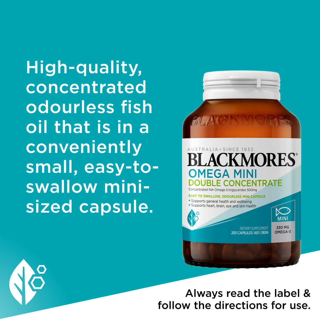 Blackmores Omega Mini Double Concentrate 200 Tablets