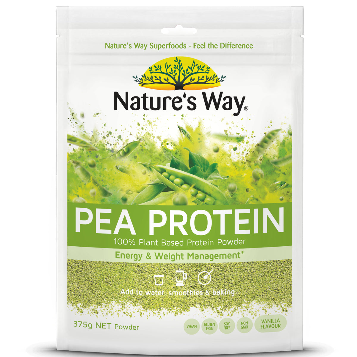 NATURES WAY SF Pea Prot Pch 375g