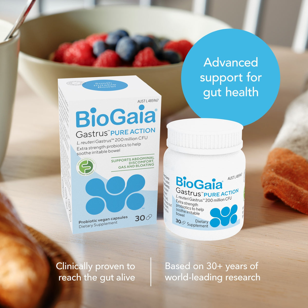 BioGaia Gastrus Pure Capsules 30pk