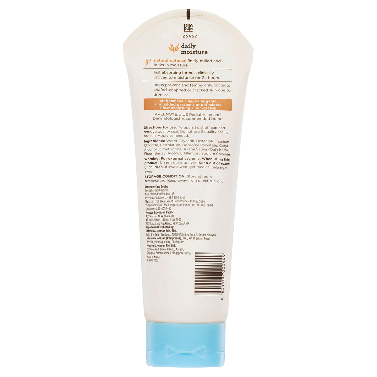 Aveeno Baby Daily Moisture Fragrance-Free Lotion 227 g