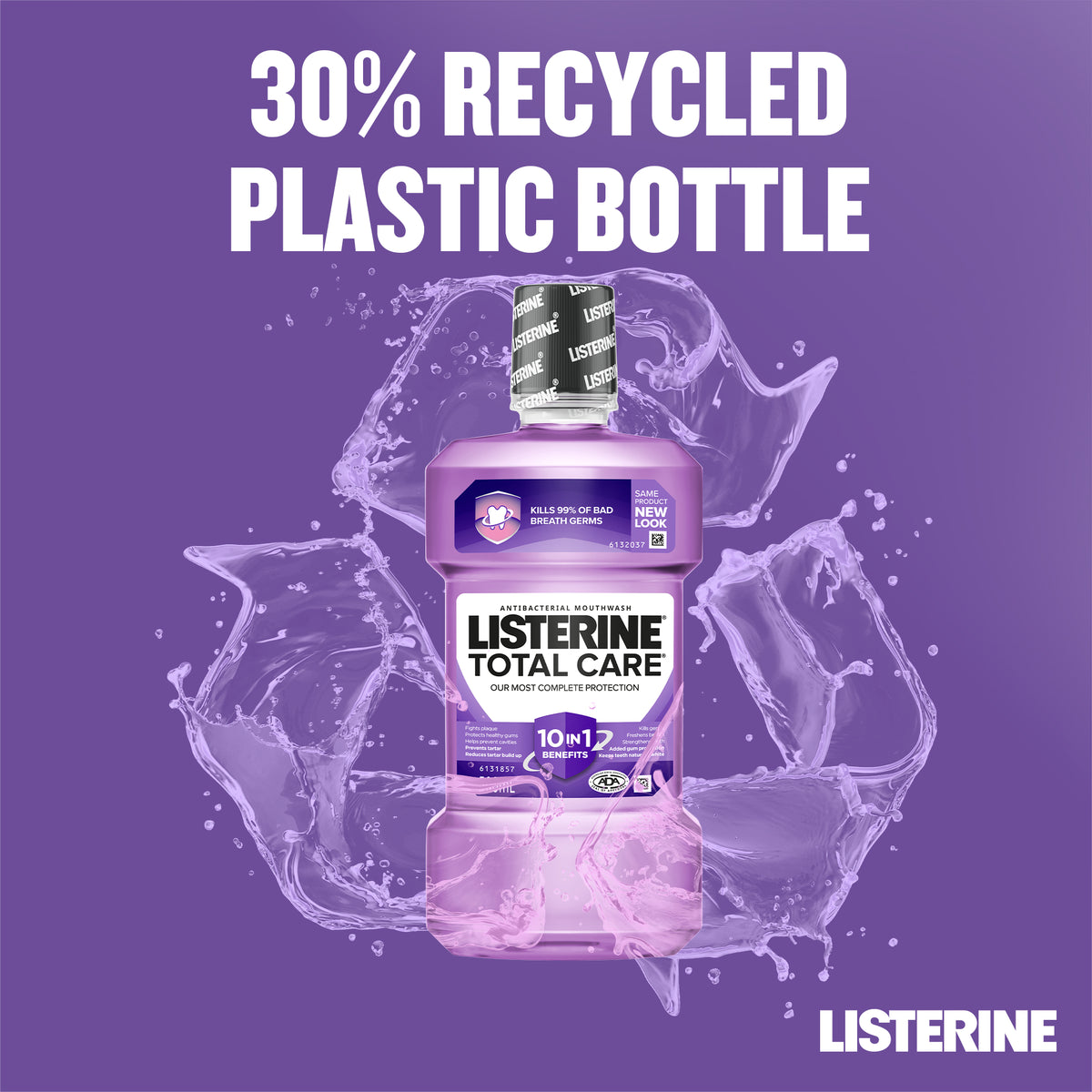 Listerine Total Care Zero Alcohol Antibacterial Mouthwash Less Intense Taste 250mL