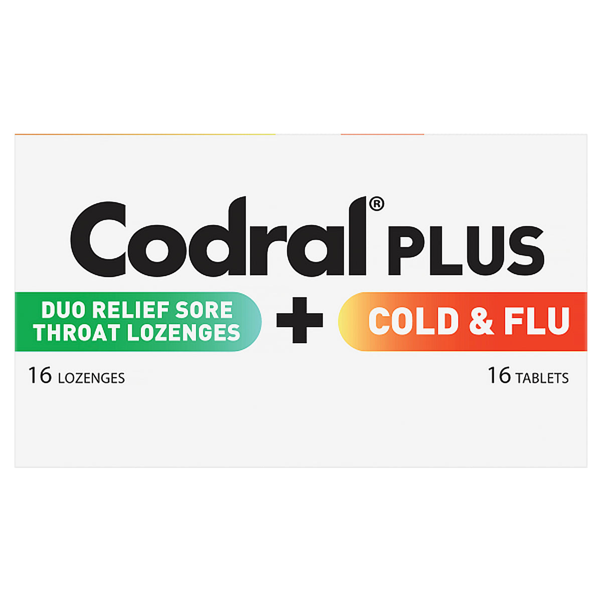 Codral Plus Cold and Flu Sore Throat Lozenges 16 Count