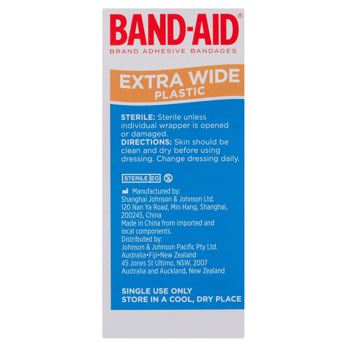Band-Aid Extra Wide Plastic Strips 40 Pack