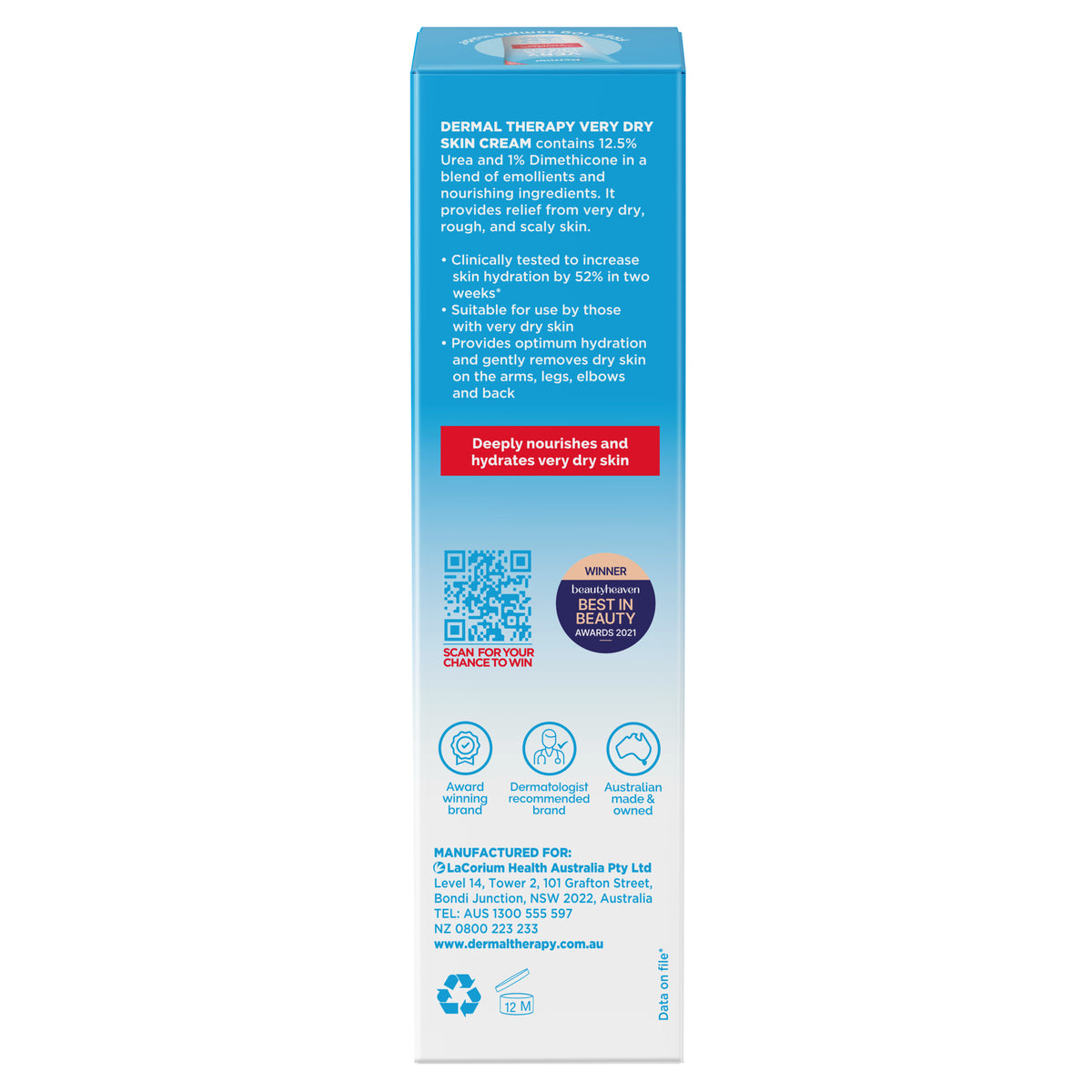 Dermal Therapy Very Dry Skin Cream 125g