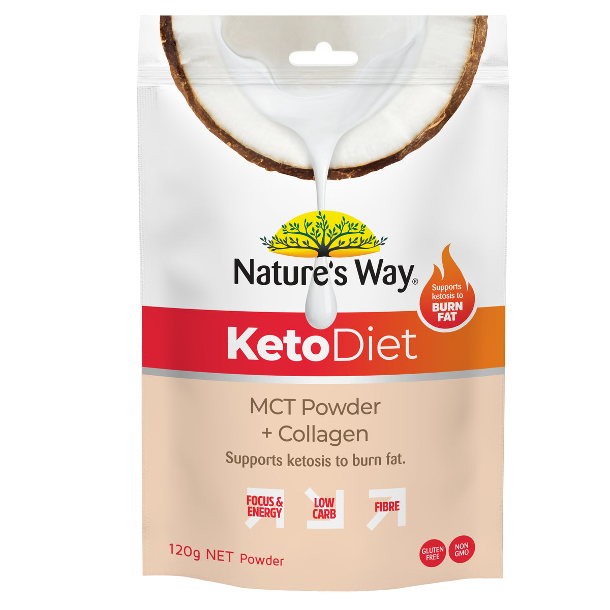 NATURES WAY Keto MCT Powder Pouch 120g