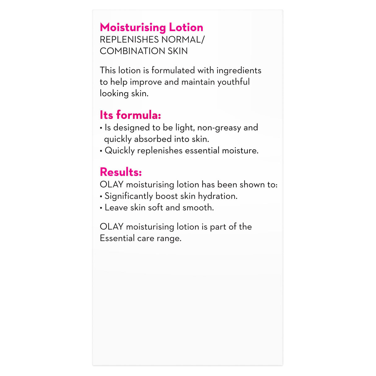 OLAY CLASSIC MOISTURISING LOTION 150ML
