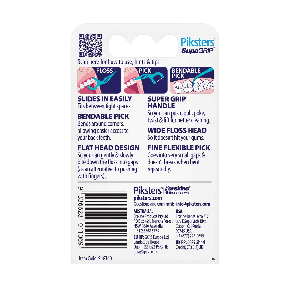 PIKSTERS Supagrip F/Picks Twin 40pk