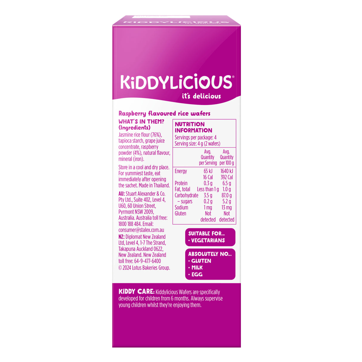 Kiddylicious Rasp Mini Wafers 4g