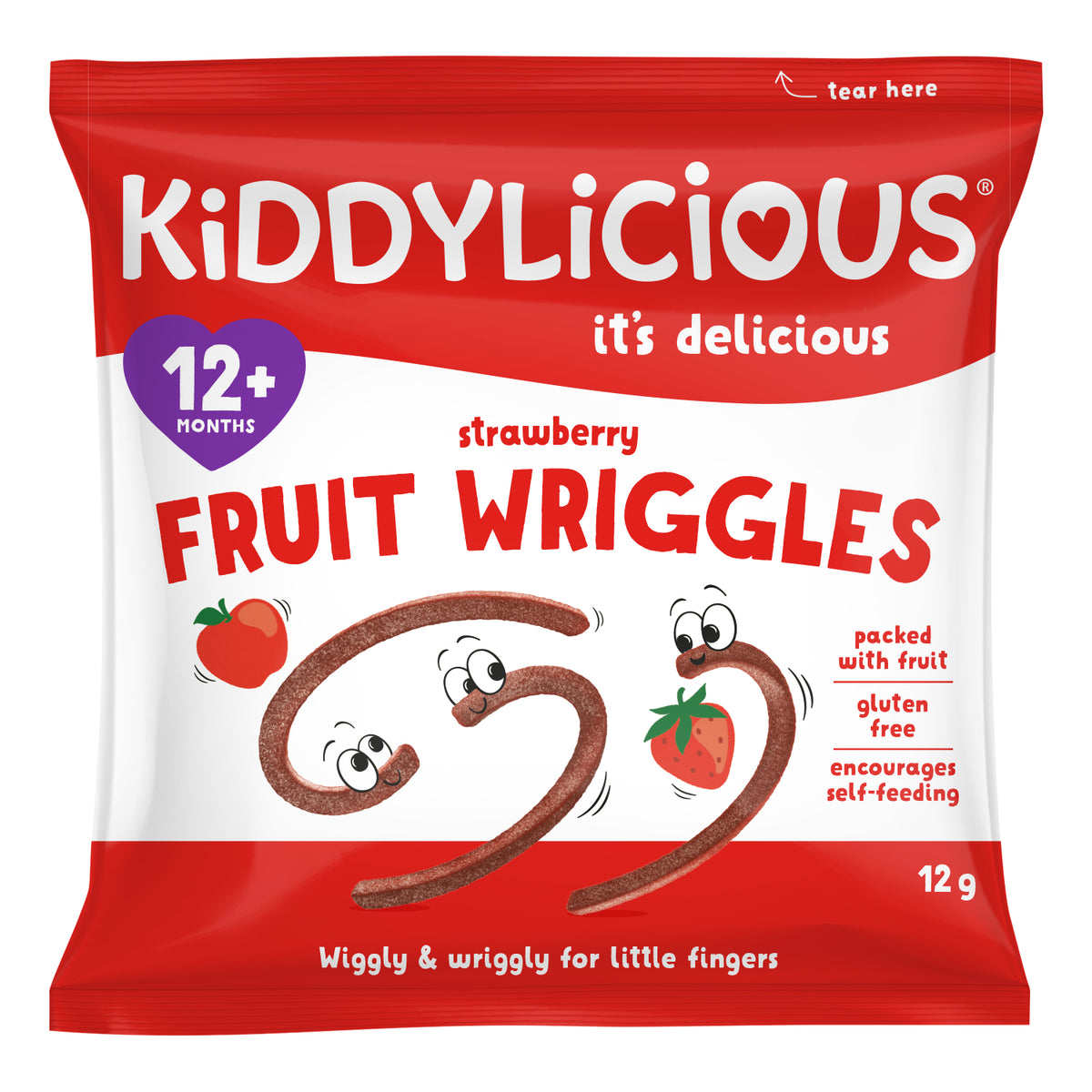 Kiddylicious Strawb Fru Wriggles 12g