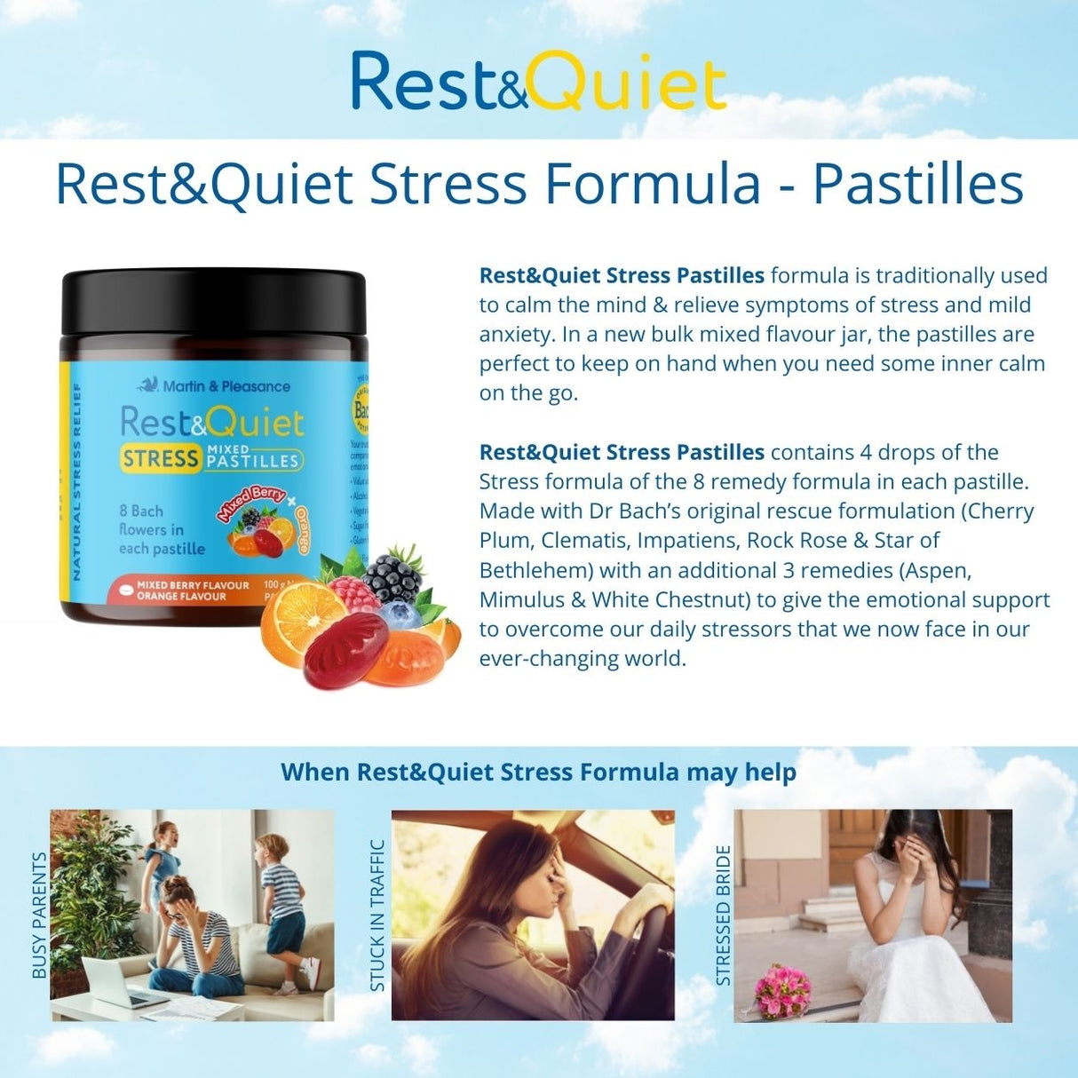 Rest&Quiet Mixed Flav Pastilles 100g