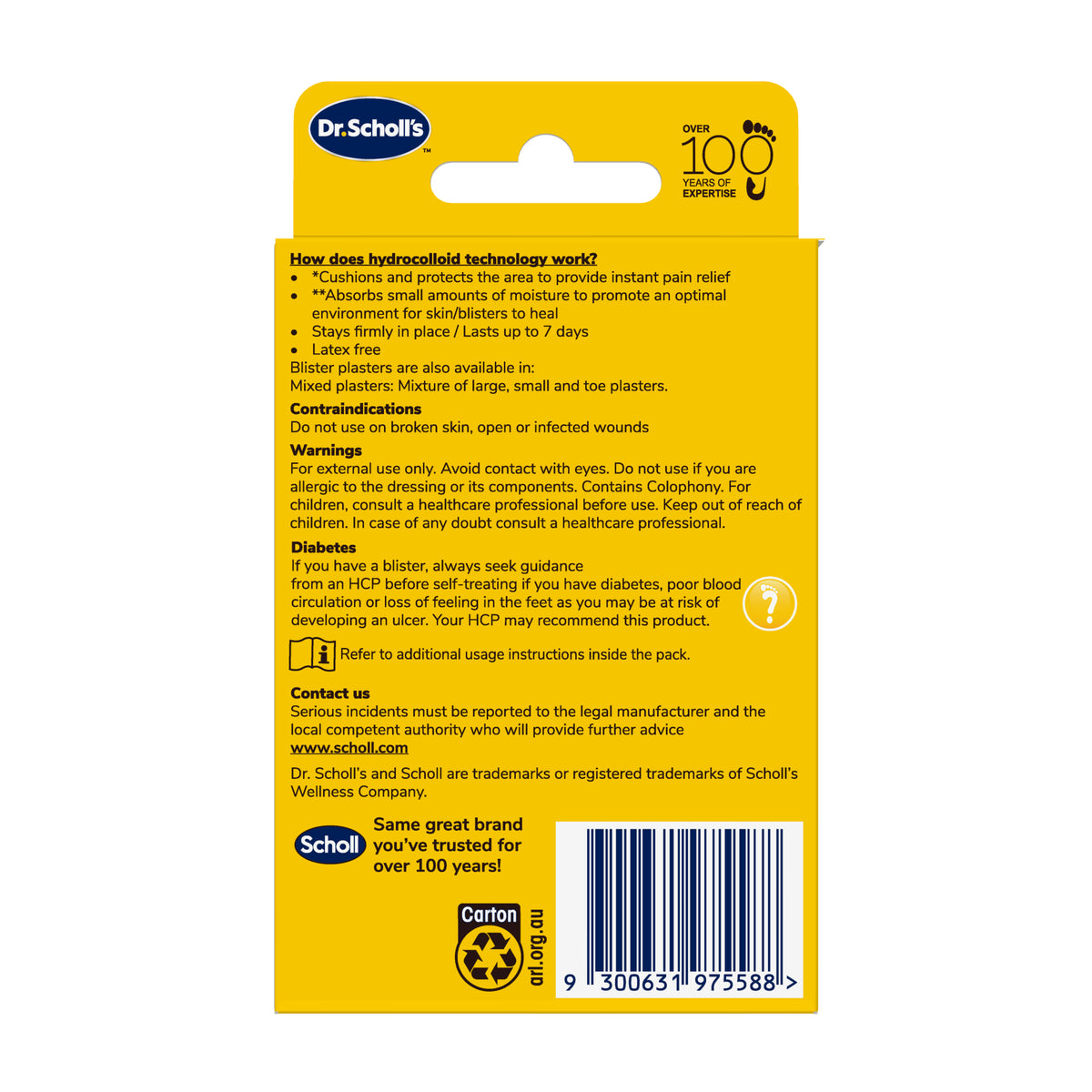 Scholl Blister Shield Plaster Waterproof
