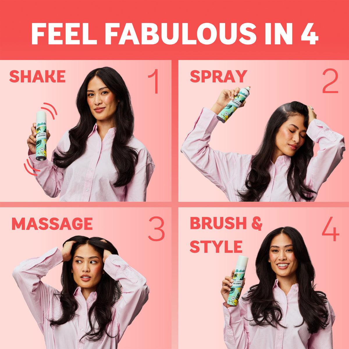 BATISTE Dry Shampoo Rose Gold 350ml
