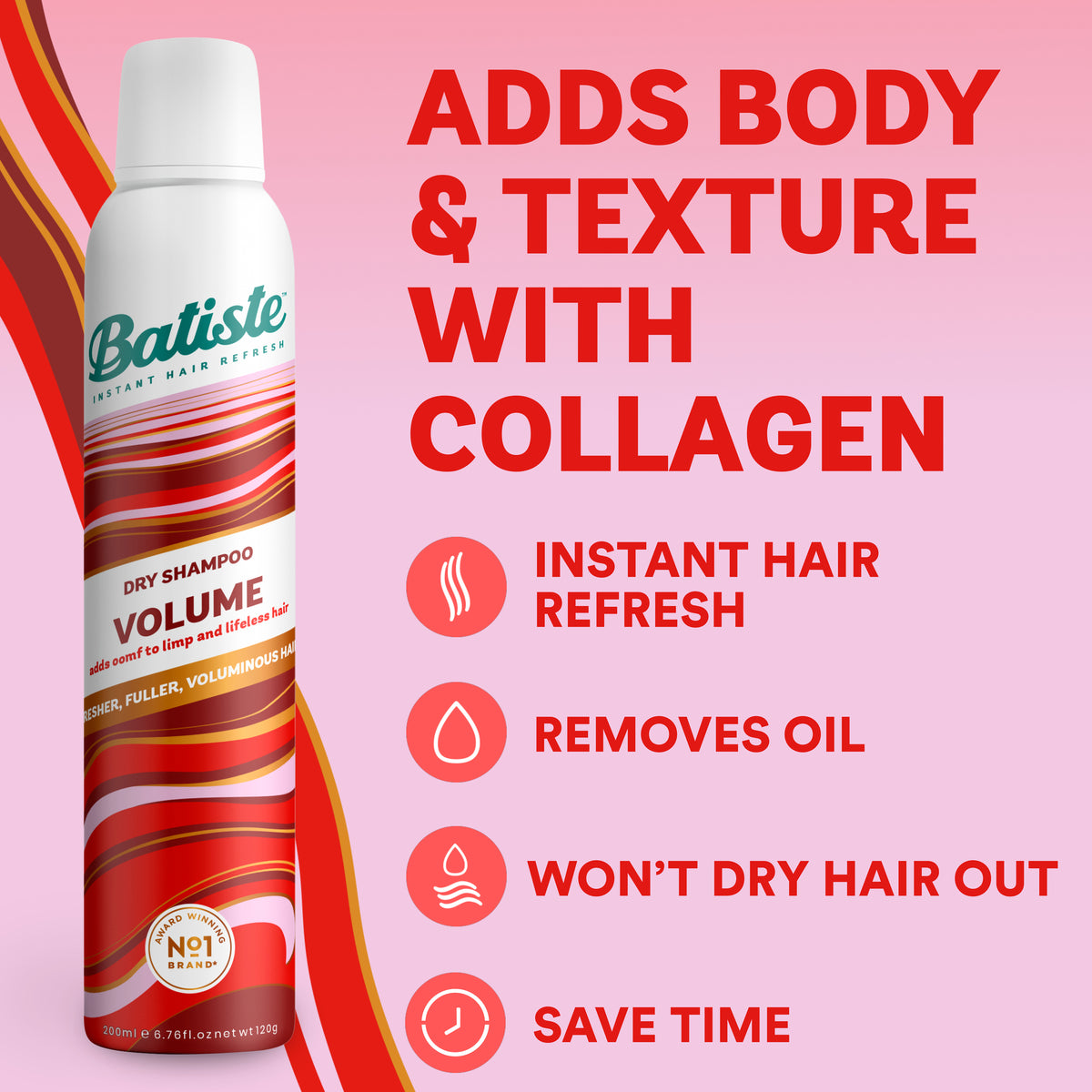 Batiste Dry Shampoo Volume 200mL