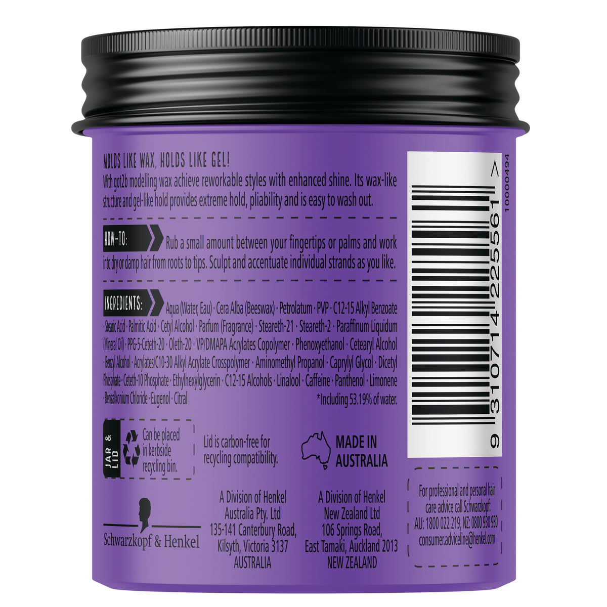Schwarzkopf got2b Modeling Wax 100 mL