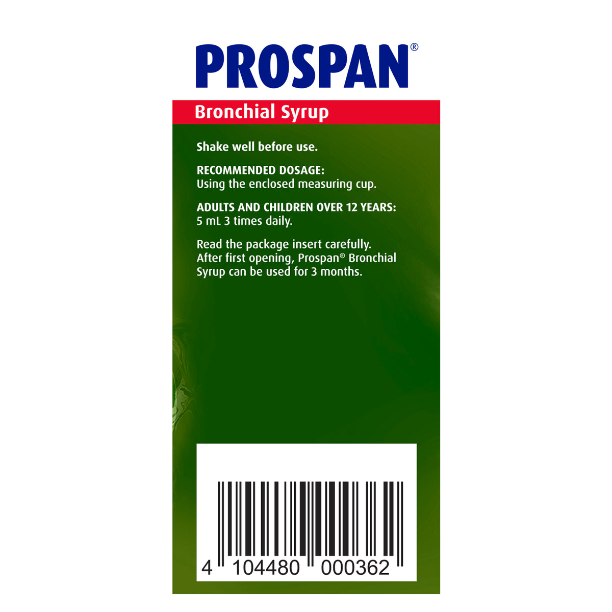 Prospan Bronchial Syrup Adults 100ml