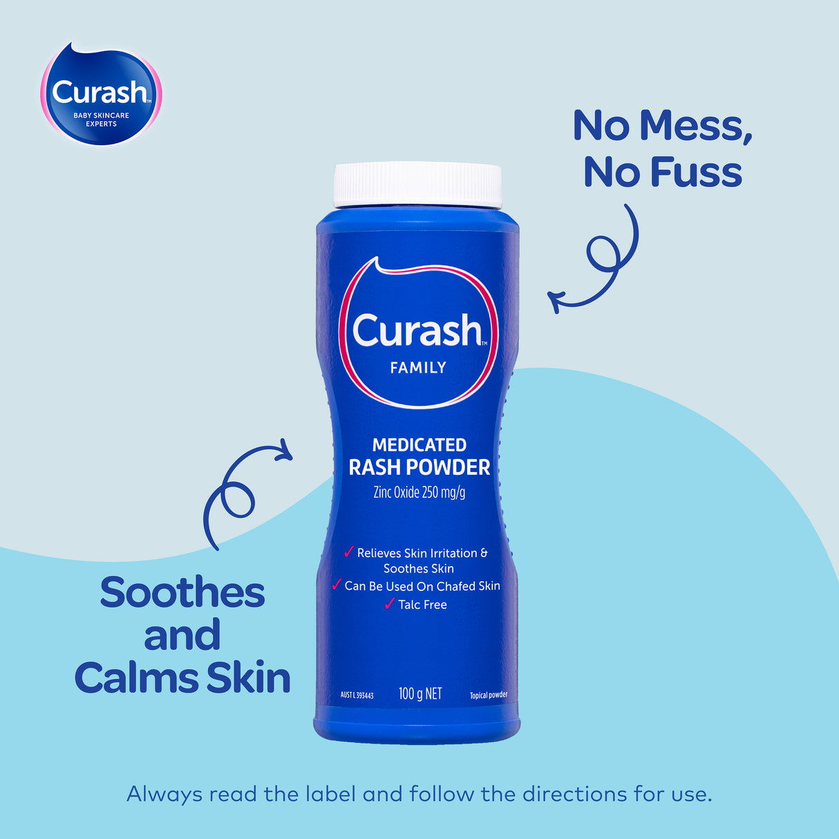 CURASH Family Medicated Rash Powder 100g