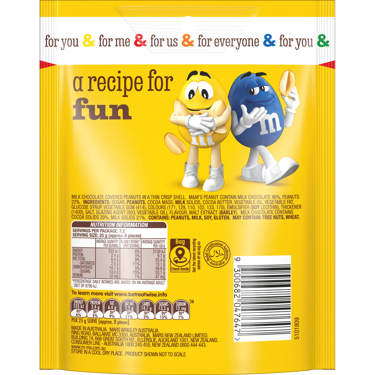 M&M Peanut 180g