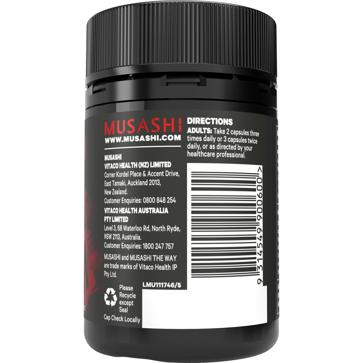 Musashi Carnitine 500mg 60Capsules