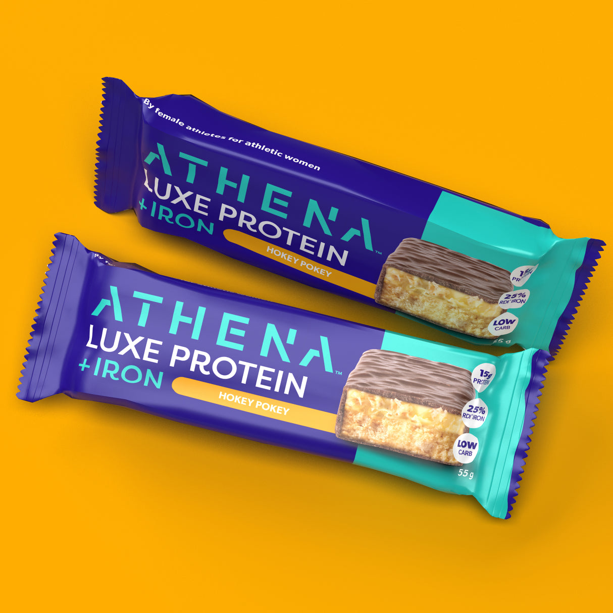 Athena Luxe Protein + Iron Hokey Pokey 55g bar