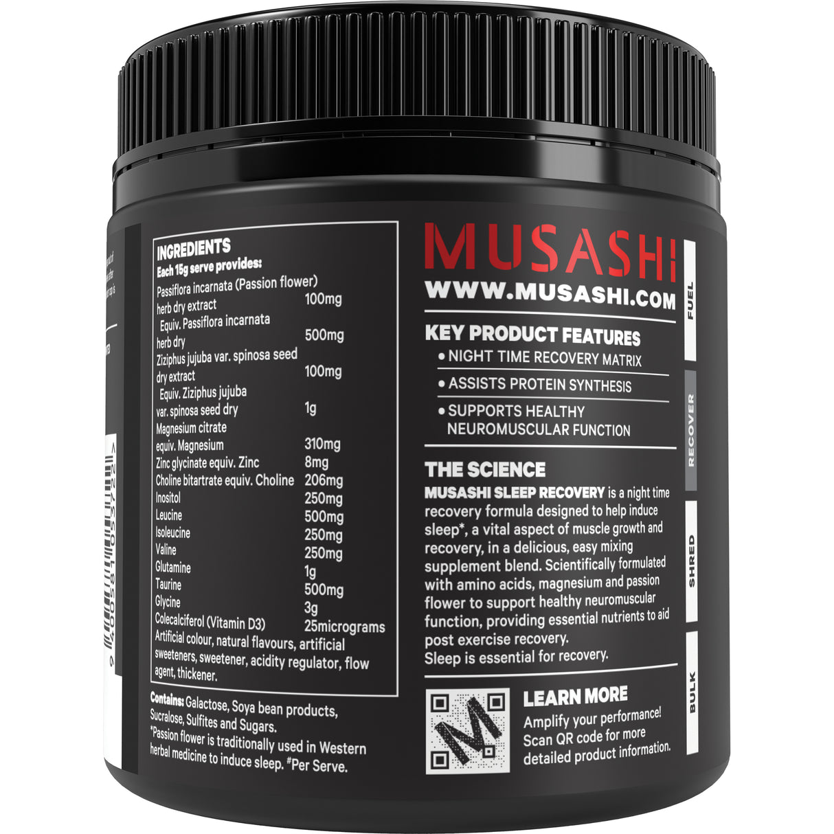 MUSASHI Sleep Recovery Fruit Punch 300g